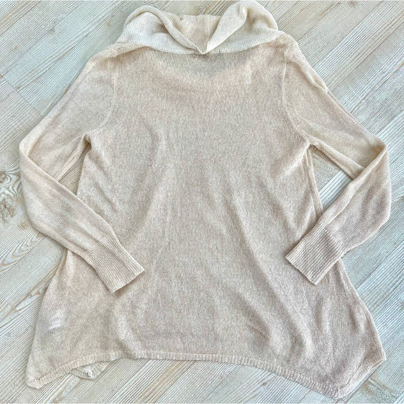 Nine West Cowl Neck Tunic Sweater | Ivory/Gold Size M - Picture 7 of 9
